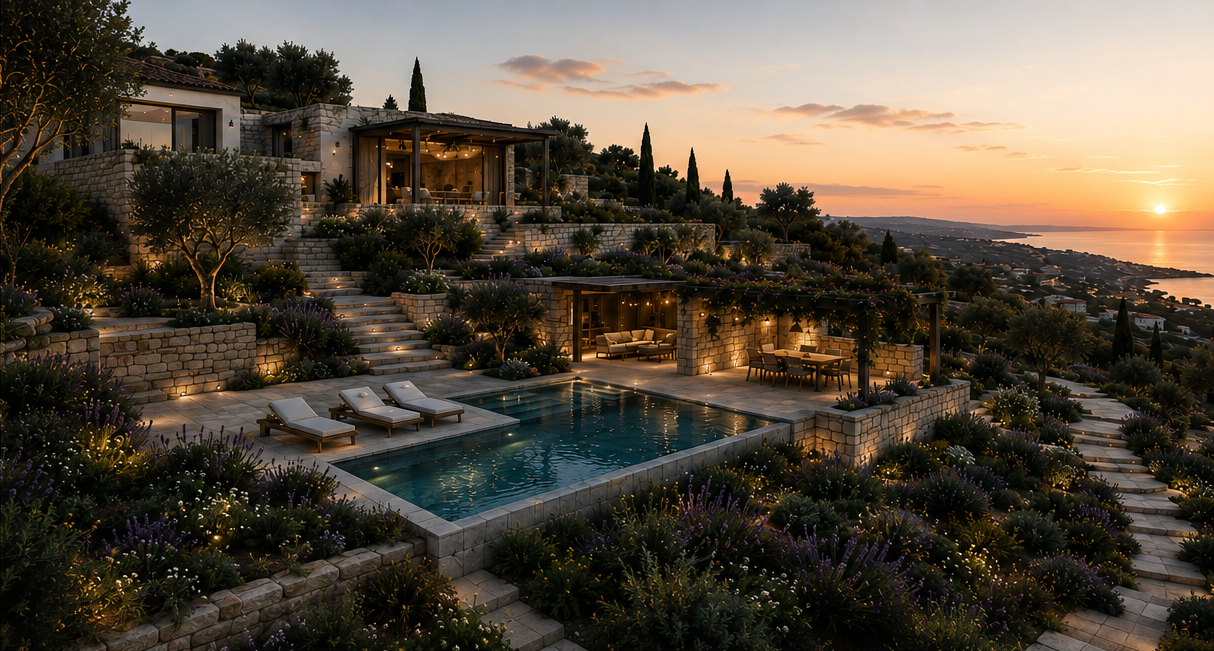 Hillside Mediterranean Residence